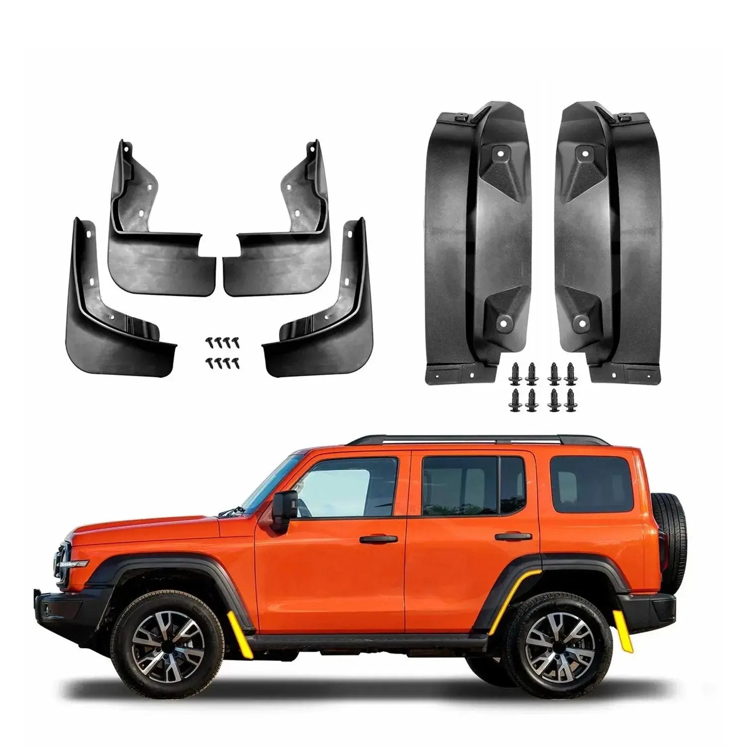 GWM Tank 300 (24-On) OEM Style Plastic Mud Flaps (6-Piece)