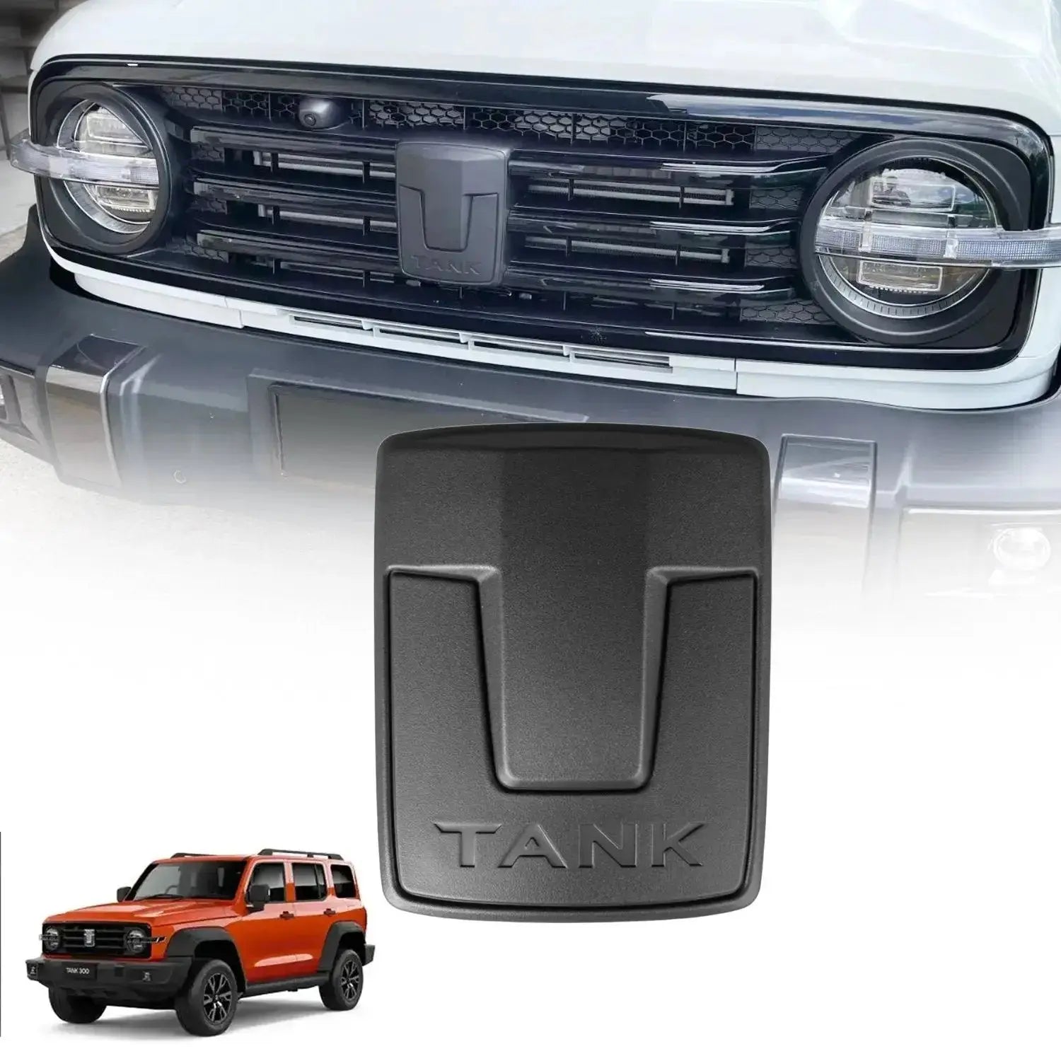 GWM Tank 300 (24-On) Matte Black Stick-On Emblem Cover