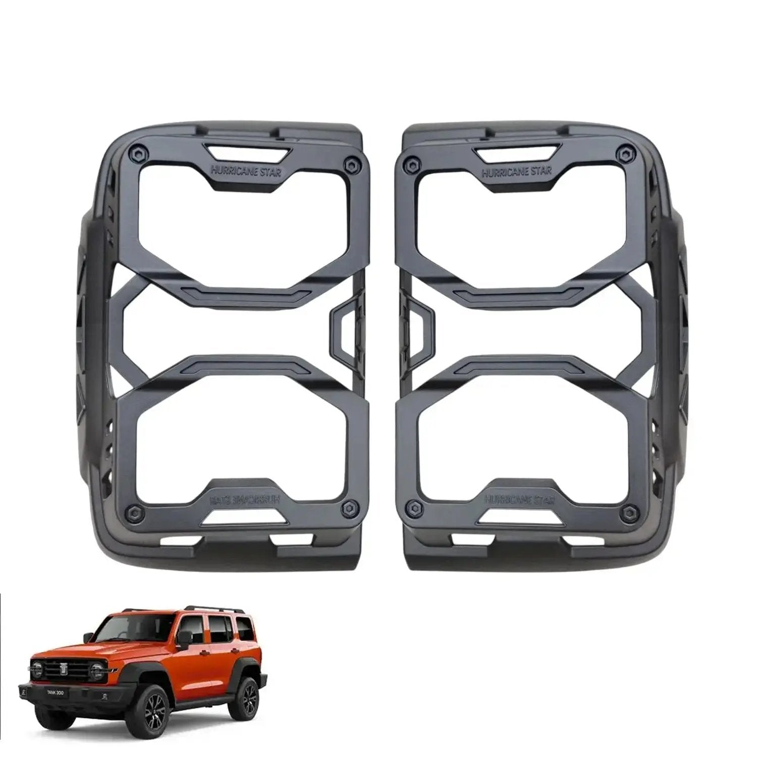 GWM Tank 300 (24-On) Matte Black Hurricane Series Taillight Surrounds