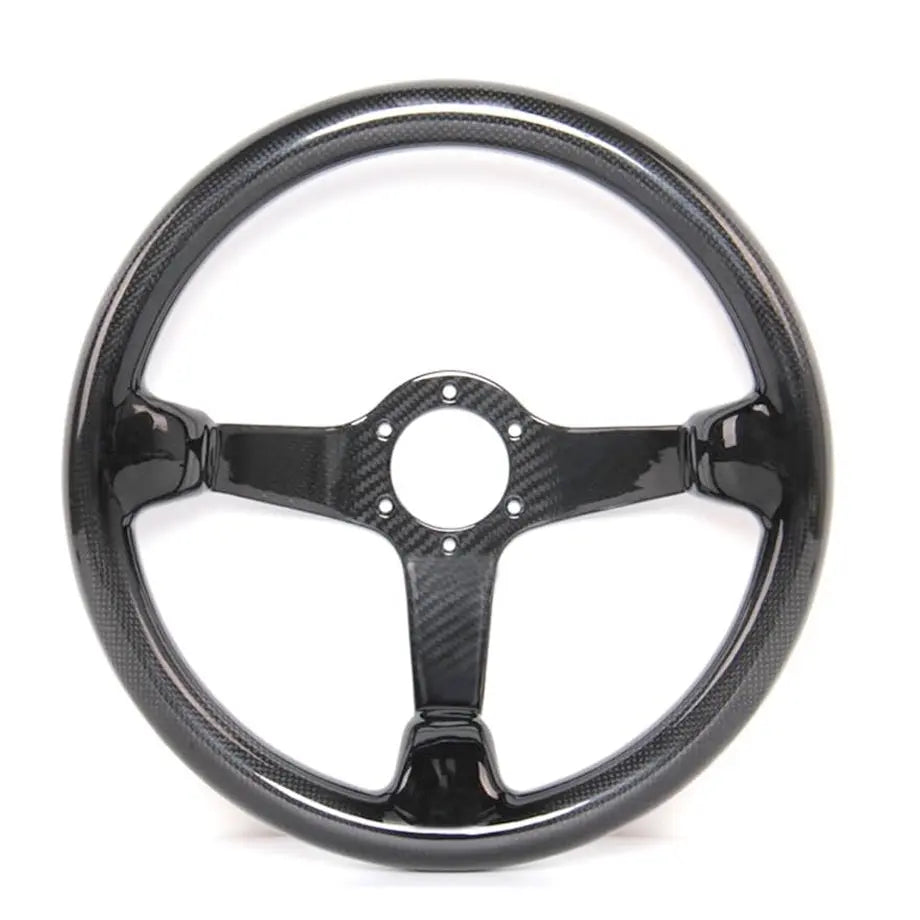 Genuine Carbon Fiber Lightweight Deep Dish Steering Wheel (340mm)