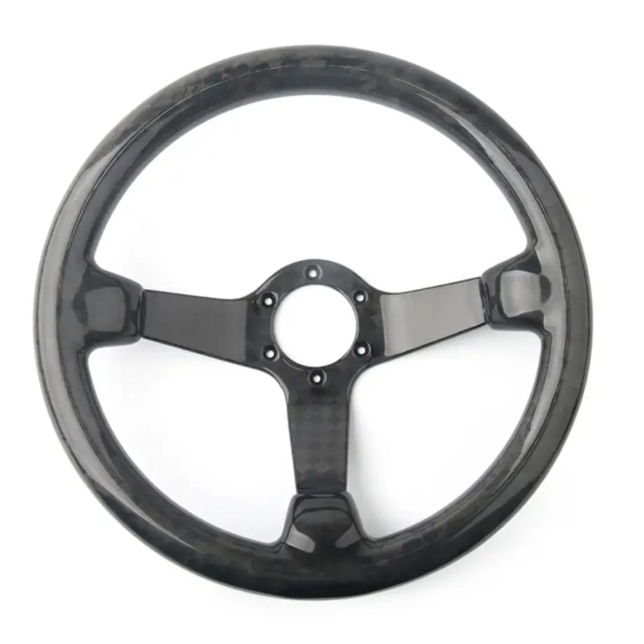 Genuine Forged Carbon Fiber Lightweight Deep Dish Steering Wheel (340mm)