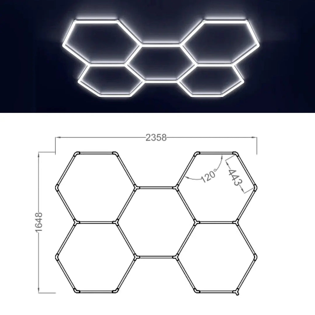 Hexglo 5 Piece Hexagon Modular LED Lighting Kit