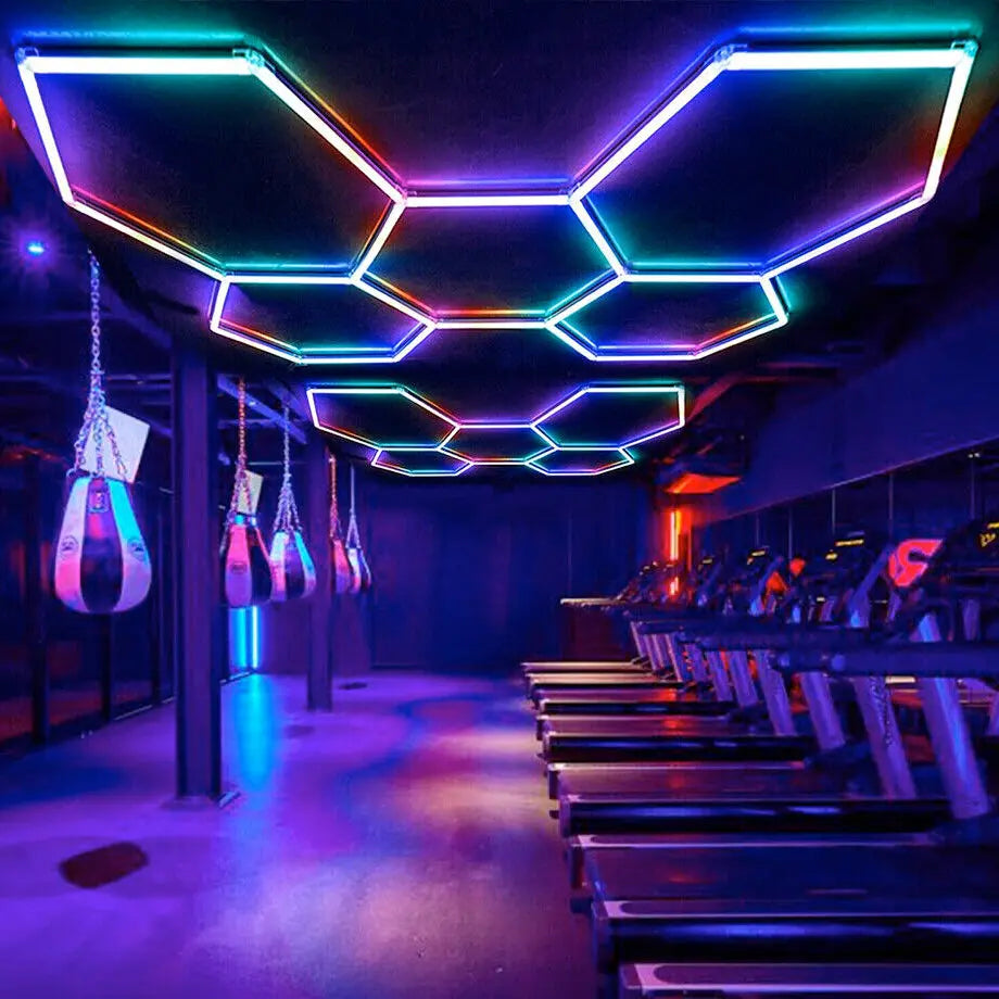 Hexglo 5 Piece RGB Hexagon Modular LED Lighting Kit