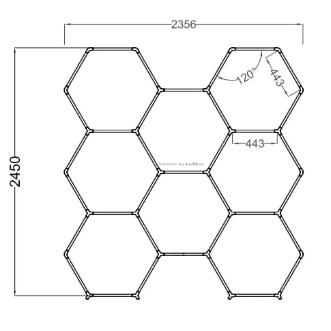 Hexglo 8 Piece Hexagon Modular LED Lighting Kit