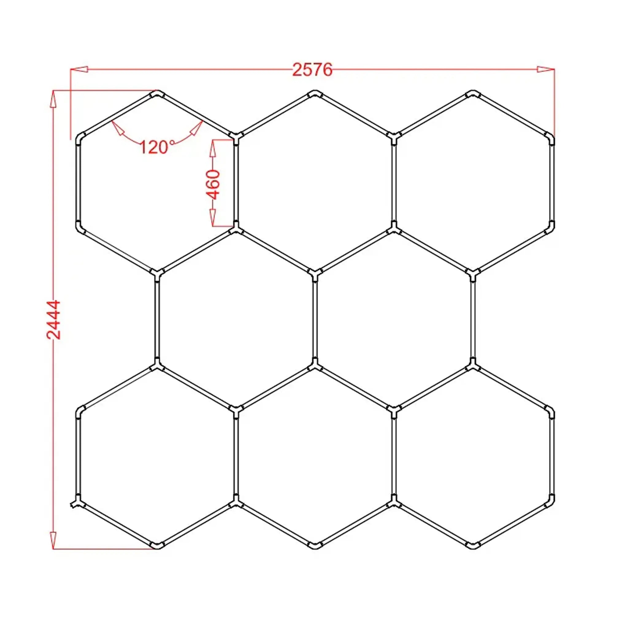 Hexglo 8 Piece RGB Hexagon Modular LED Lighting Kit
