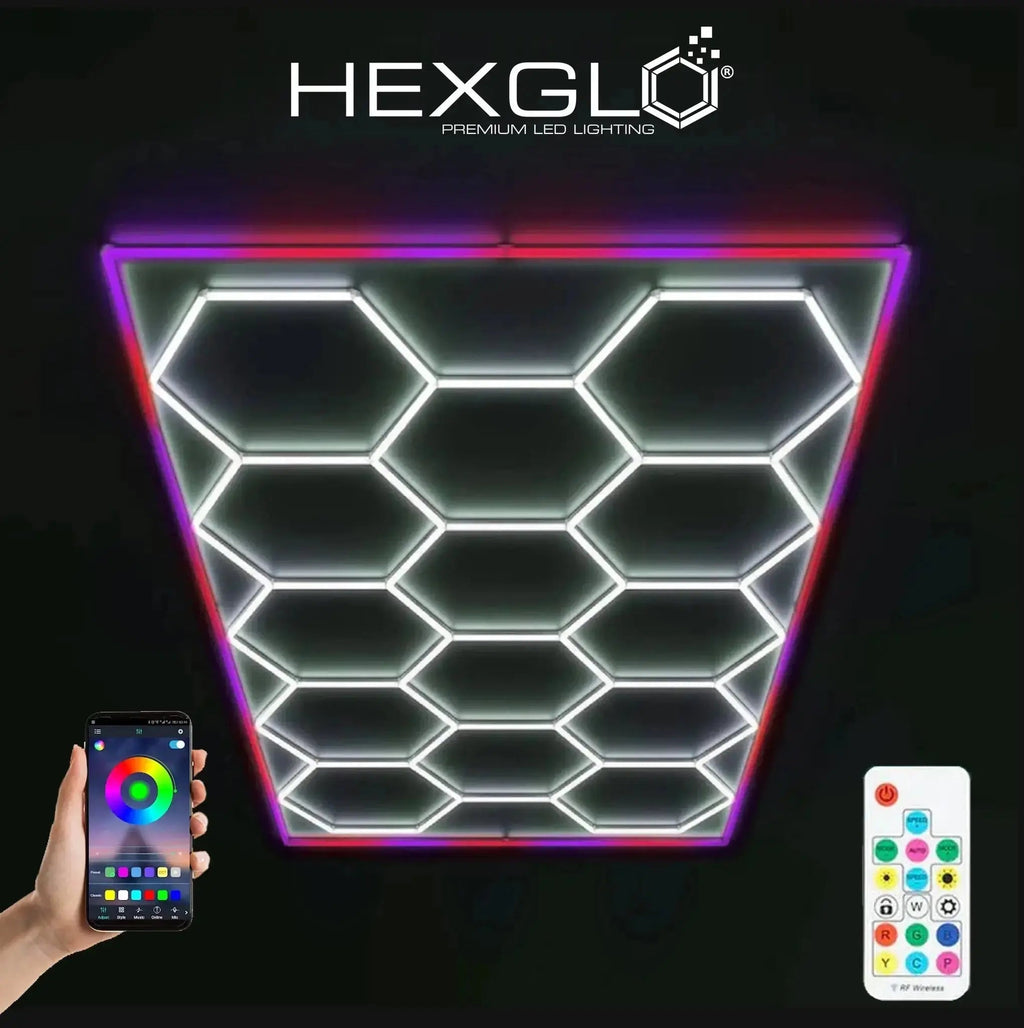 14 Piece Set Hex Light Kit with RGB Border