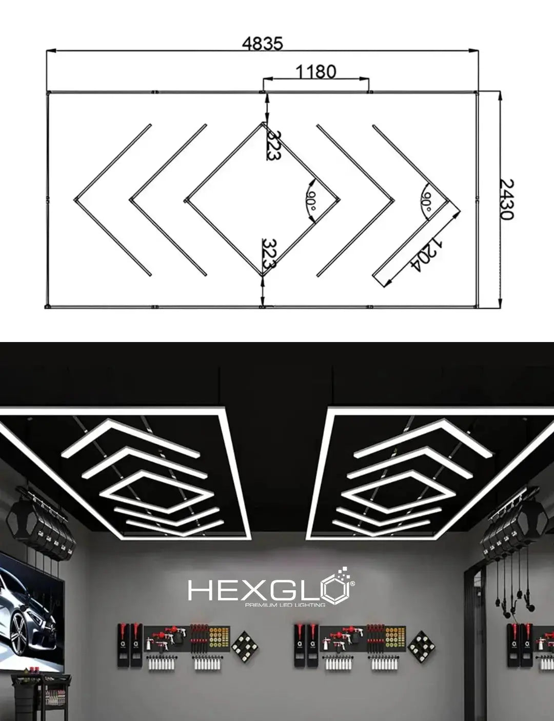 Hexglo Diamond Series Modular Lighting Systems - ZT6112
