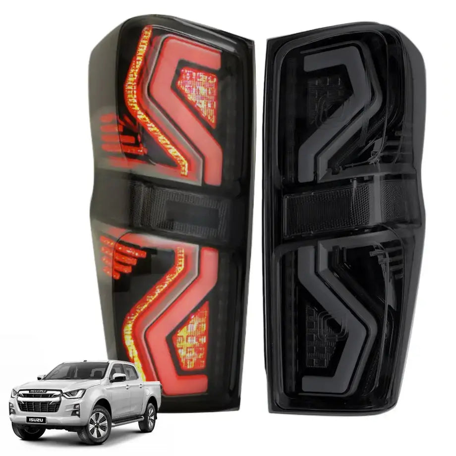 Isuzu D-Max (2021-On) Smoked Black 3D Bar Style LED Taillight