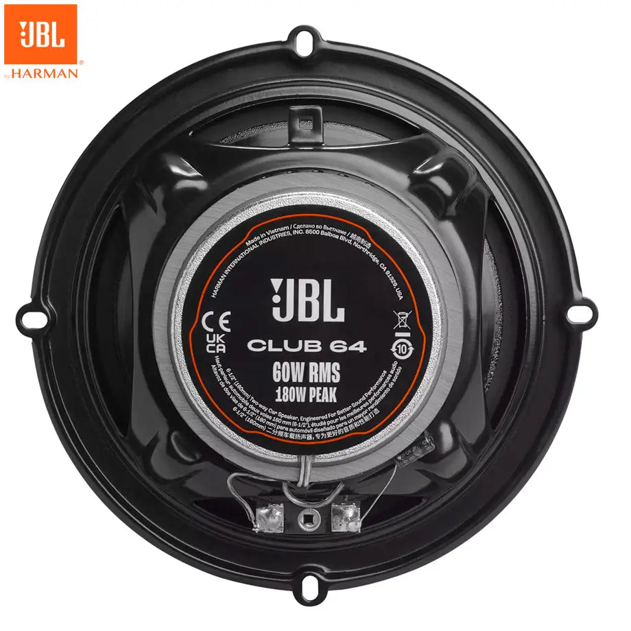 JBL SPKCB64 Club Series 6.5"  2-Way Coaxial Speakers 60W RMS