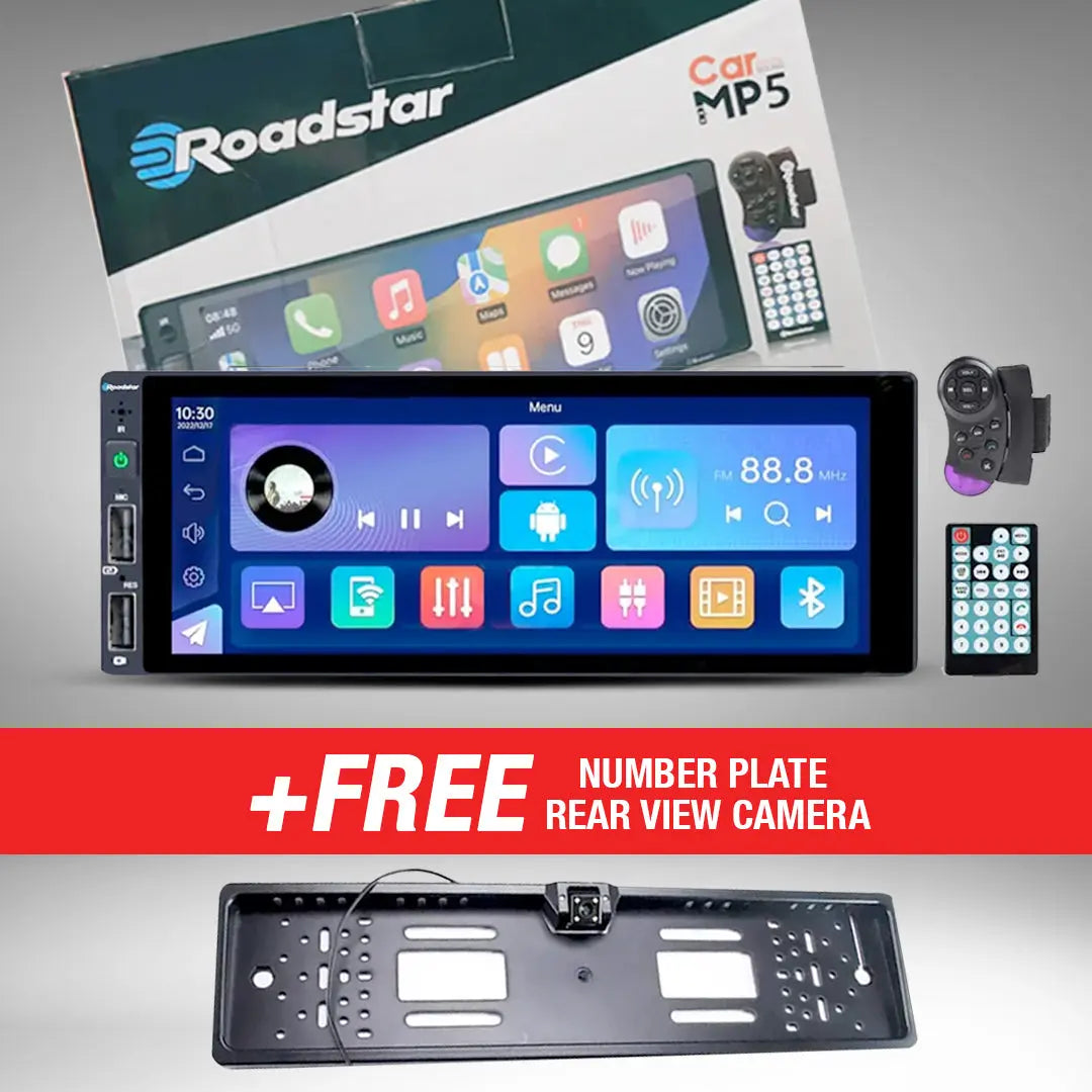 Roadstar 6.8" Single Din Android / MP5 Player +FREE Number Plate Camera