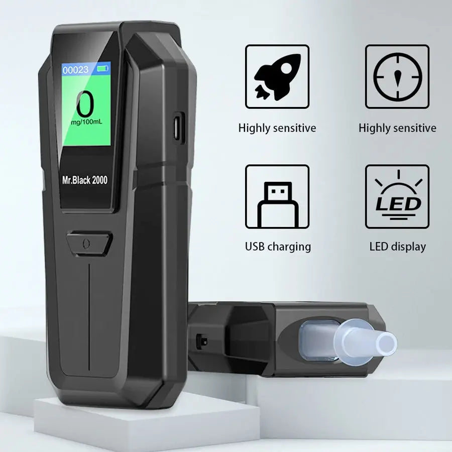 Mr Black-2000 Portable Digital Alcohol Breathalyzer Tester