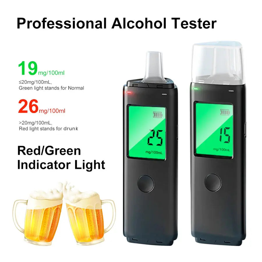 Mr Black-5 Fast Response Pocket Sized Alcohol Breathalyzer Tester