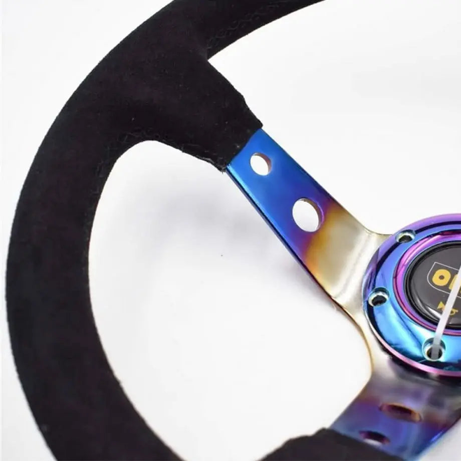 OMP Neo Chrome Drift Style Steering Wheel (350mm)