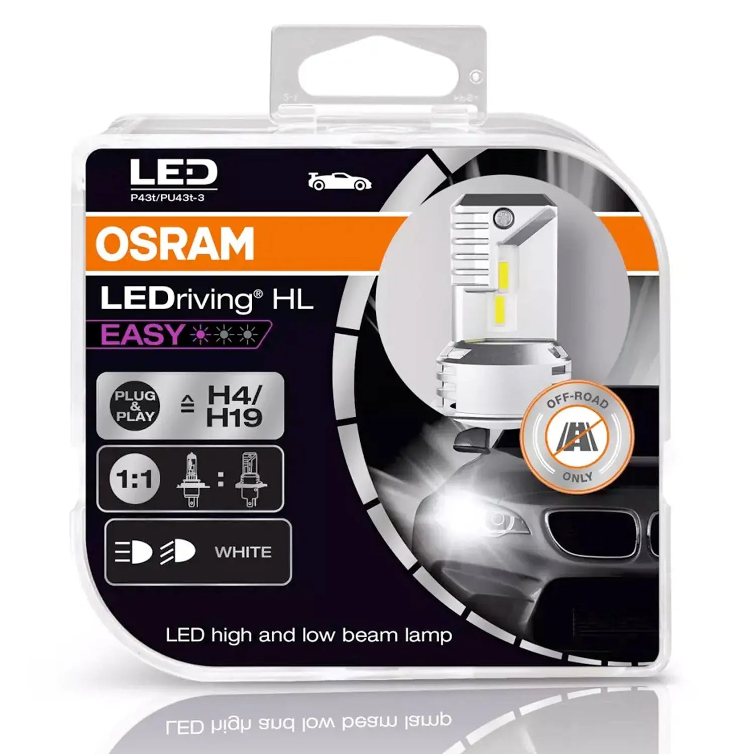 Osram H4 LEDriving HL EASY Headlight Bulb Kit