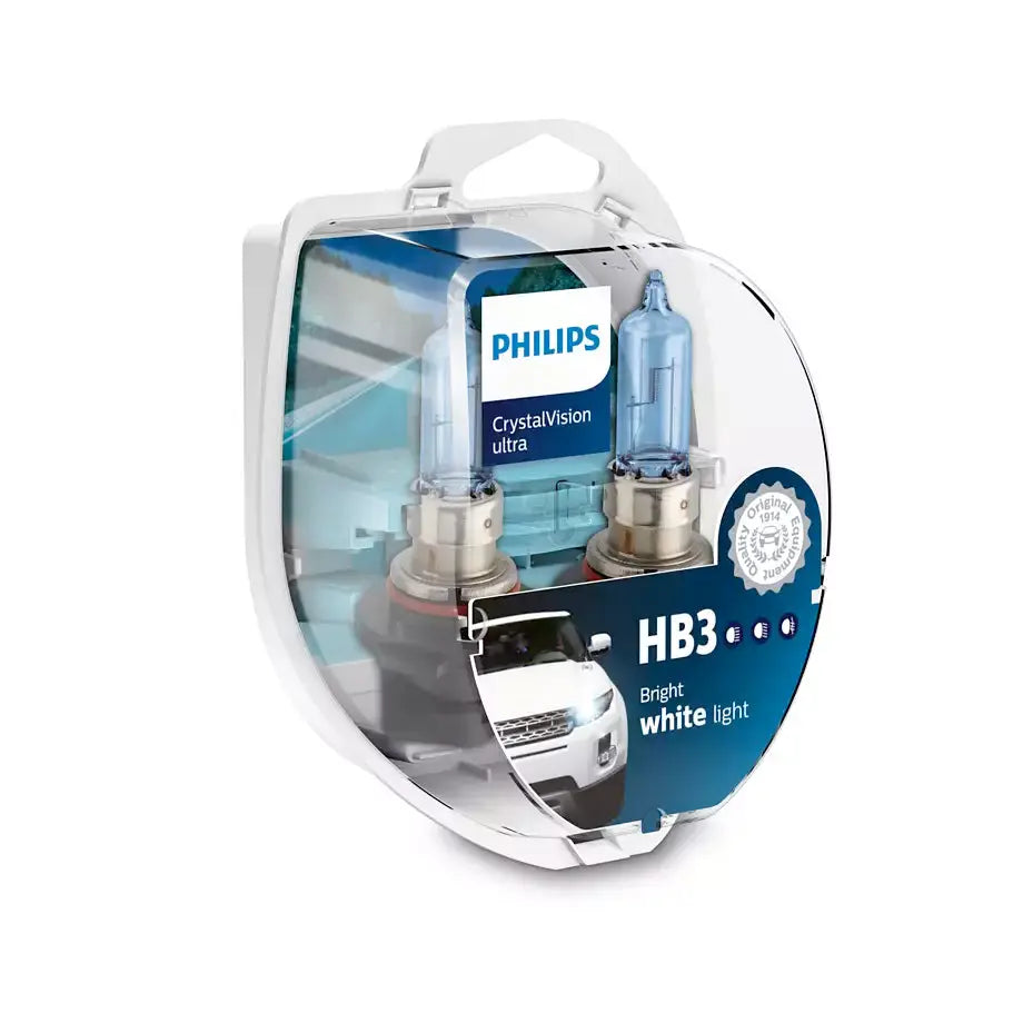 Philips HB3 Crystal Vision Ultra 55W Bulb Set + FREE Park Light