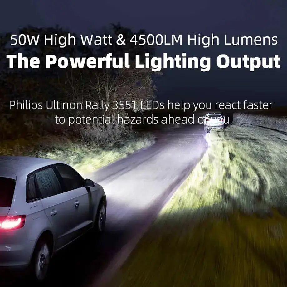 Philips Ultinon Rally 3551 - H11 LED Headlight Bulb Kit