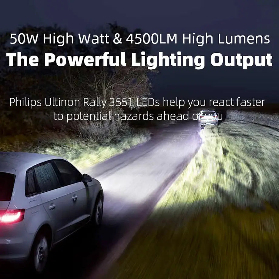 Philips Ultinon Rally 3551 - HB4 LED Headlight Bulb Kit