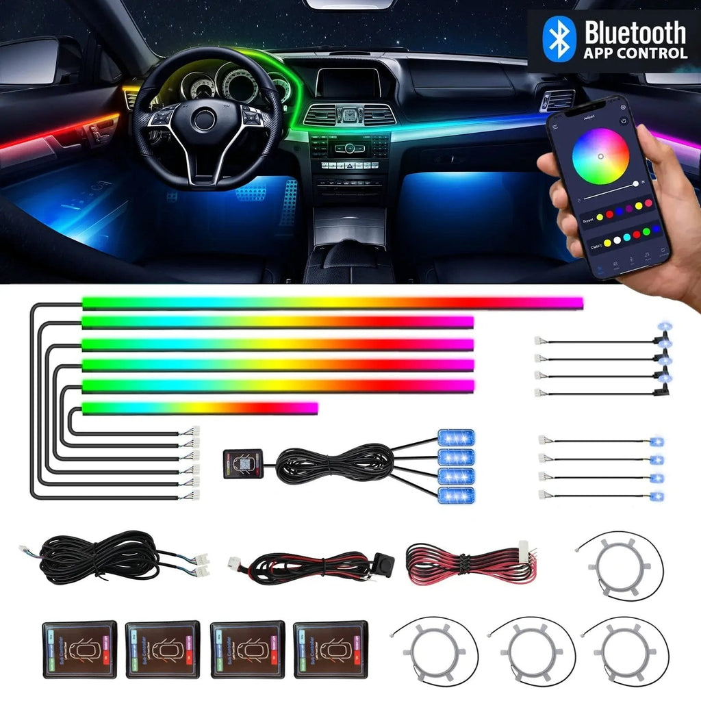 ProGlow Car Interior RGB Ambient Lighting Kit - App Controlled
