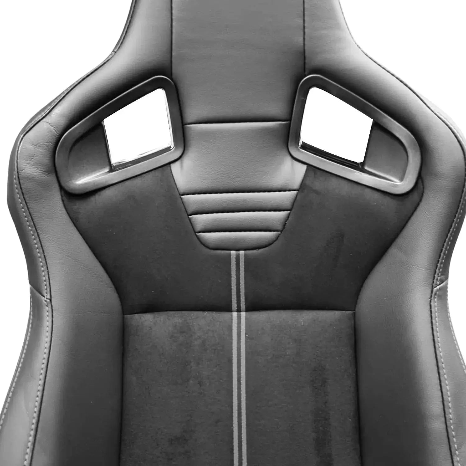 Reclinable Wingback Racing Seats PVC + Suede (Pair)