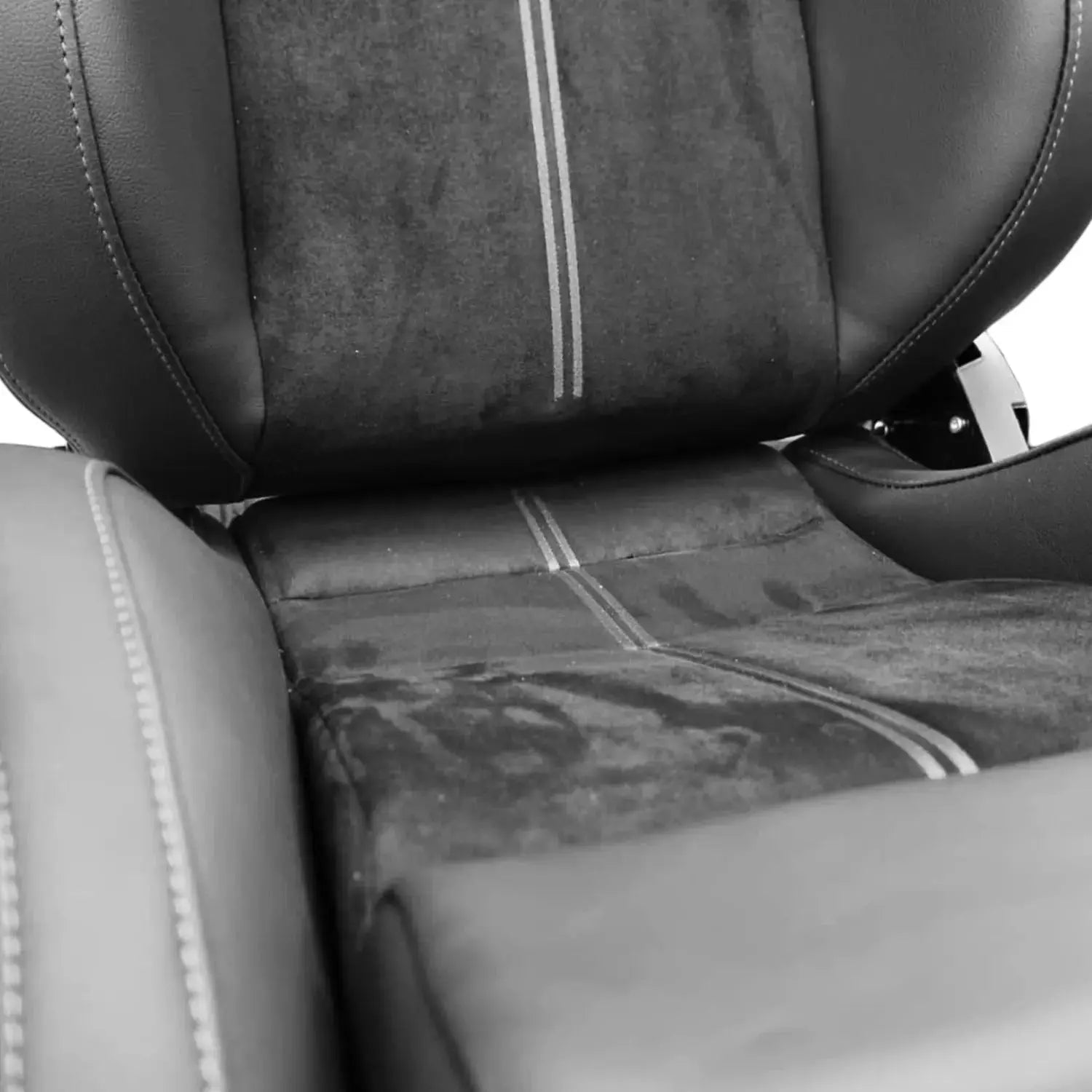 Reclinable Wingback Racing Seats PVC + Suede (Pair)