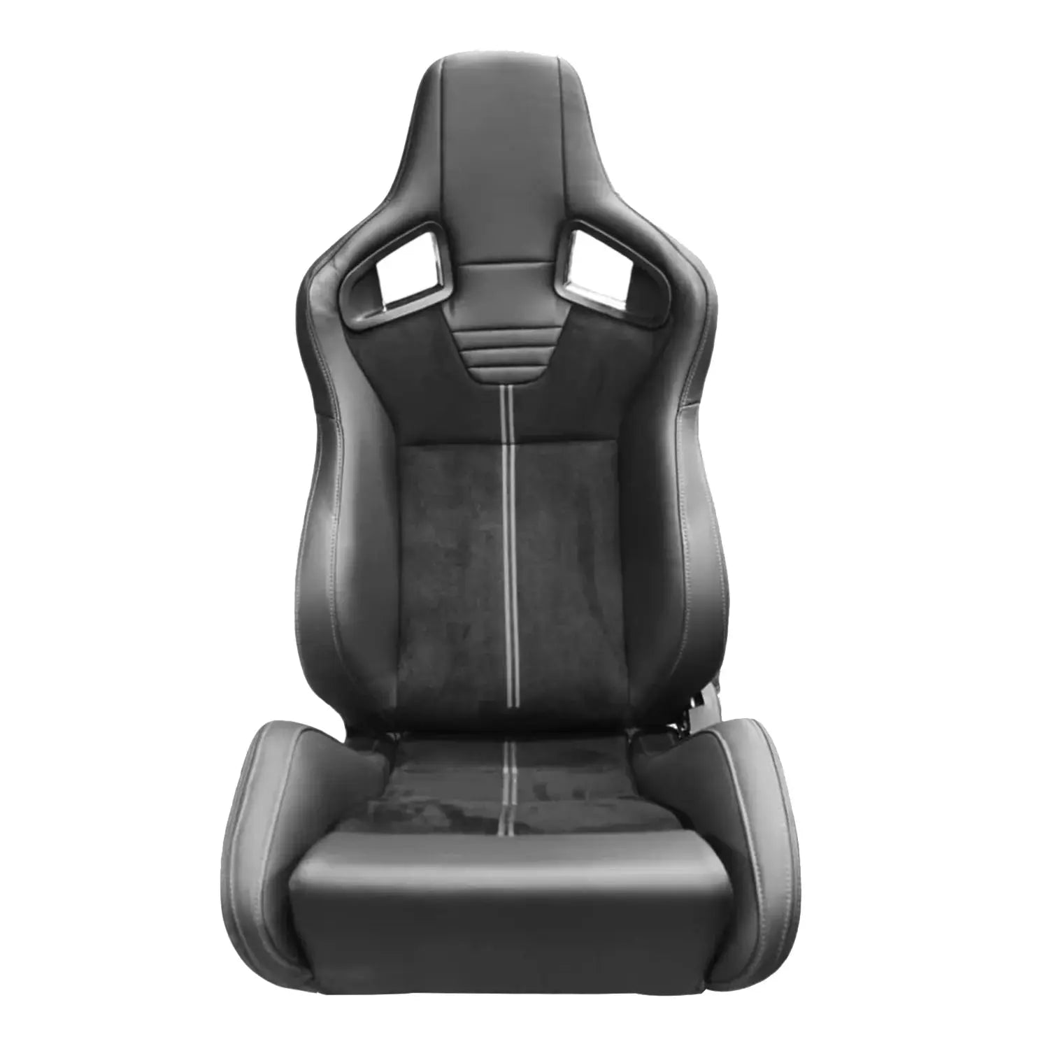 Reclinable Wingback Racing Seats PVC + Suede (Pair)