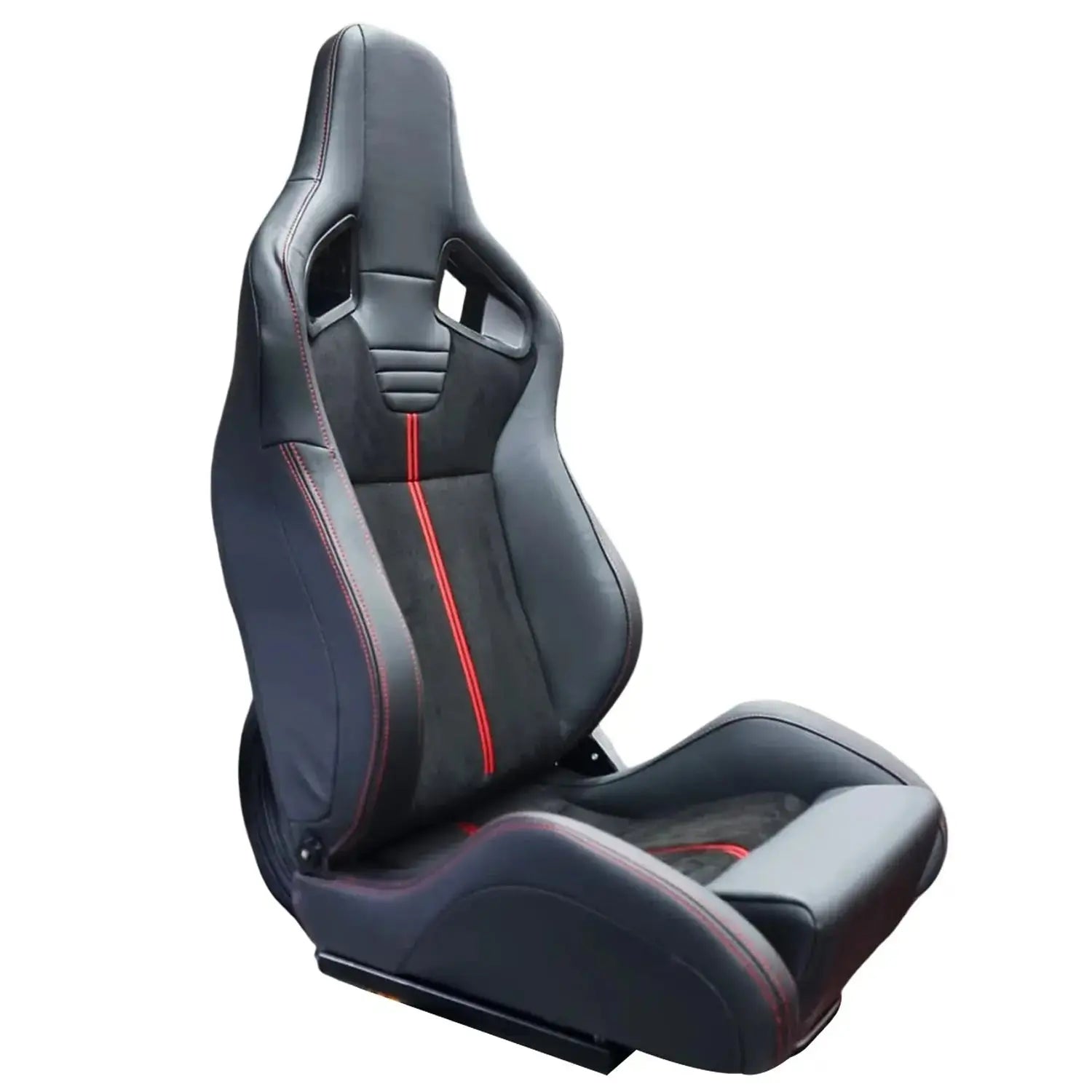 Reclinable Wingback Racing Seats PVC + Suede (Pair)