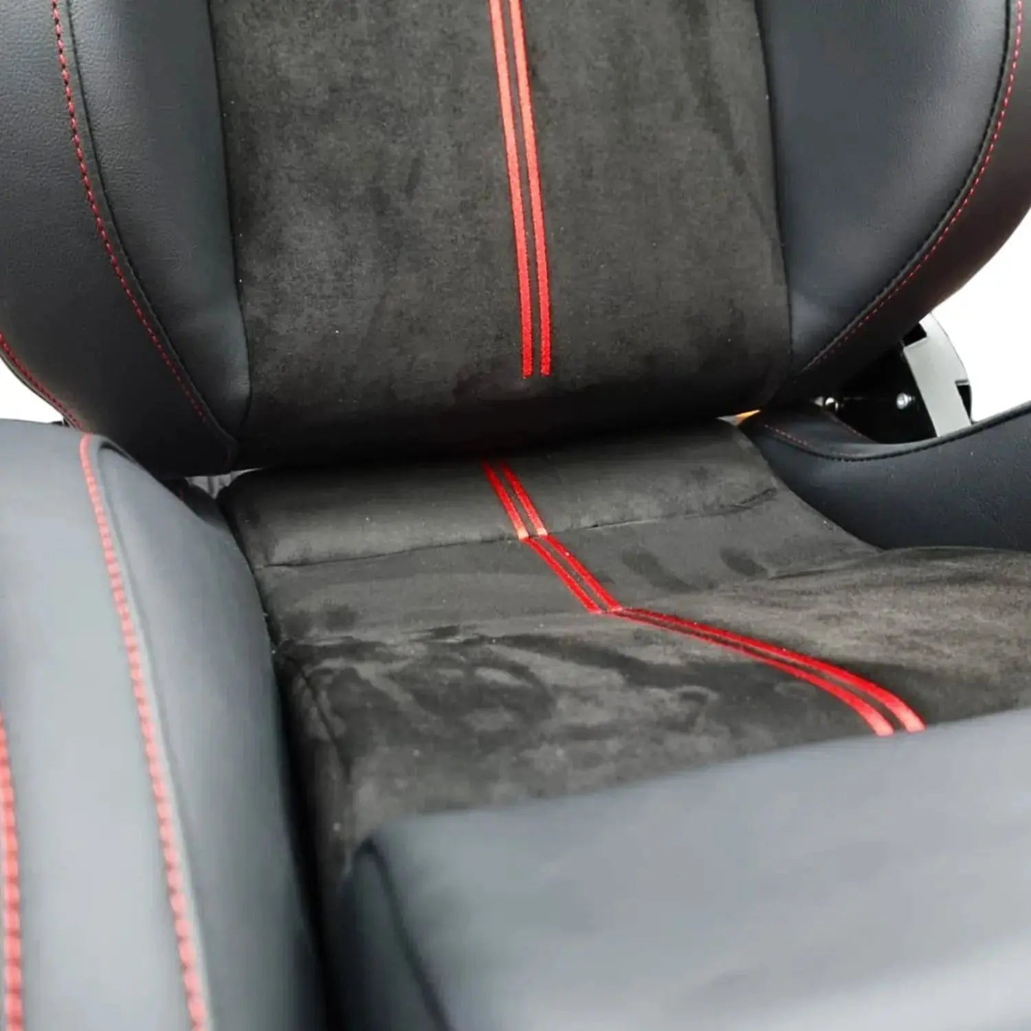 Reclinable Wingback Racing Seats PVC + Suede (Pair)