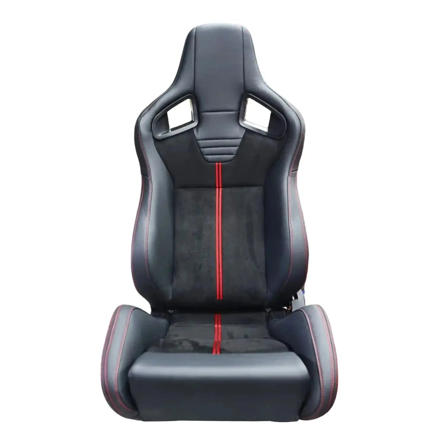 Reclinable Wingback Racing Seats PVC + Suede (Pair)