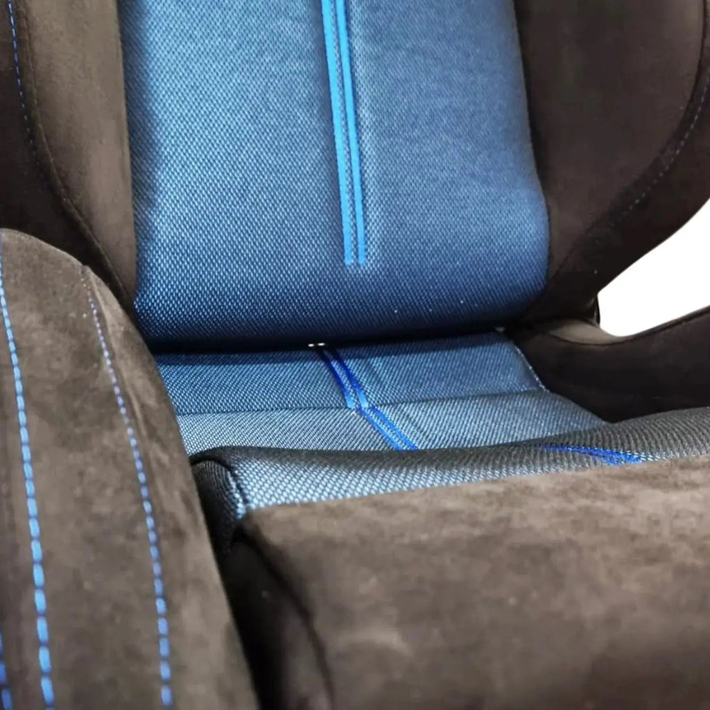 Reclinable Wingback Racing Seats PVC + Suede (Pair)