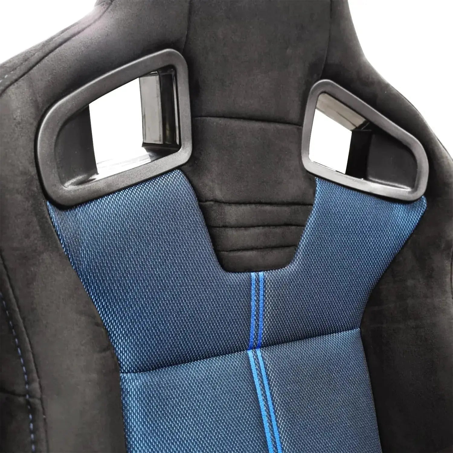 Reclinable Wingback Racing Seats PVC + Suede (Pair)