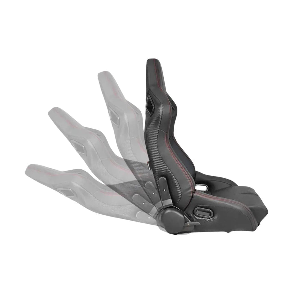 Reclinable Hybrid Wingback Racing Seats PVC (Pair)