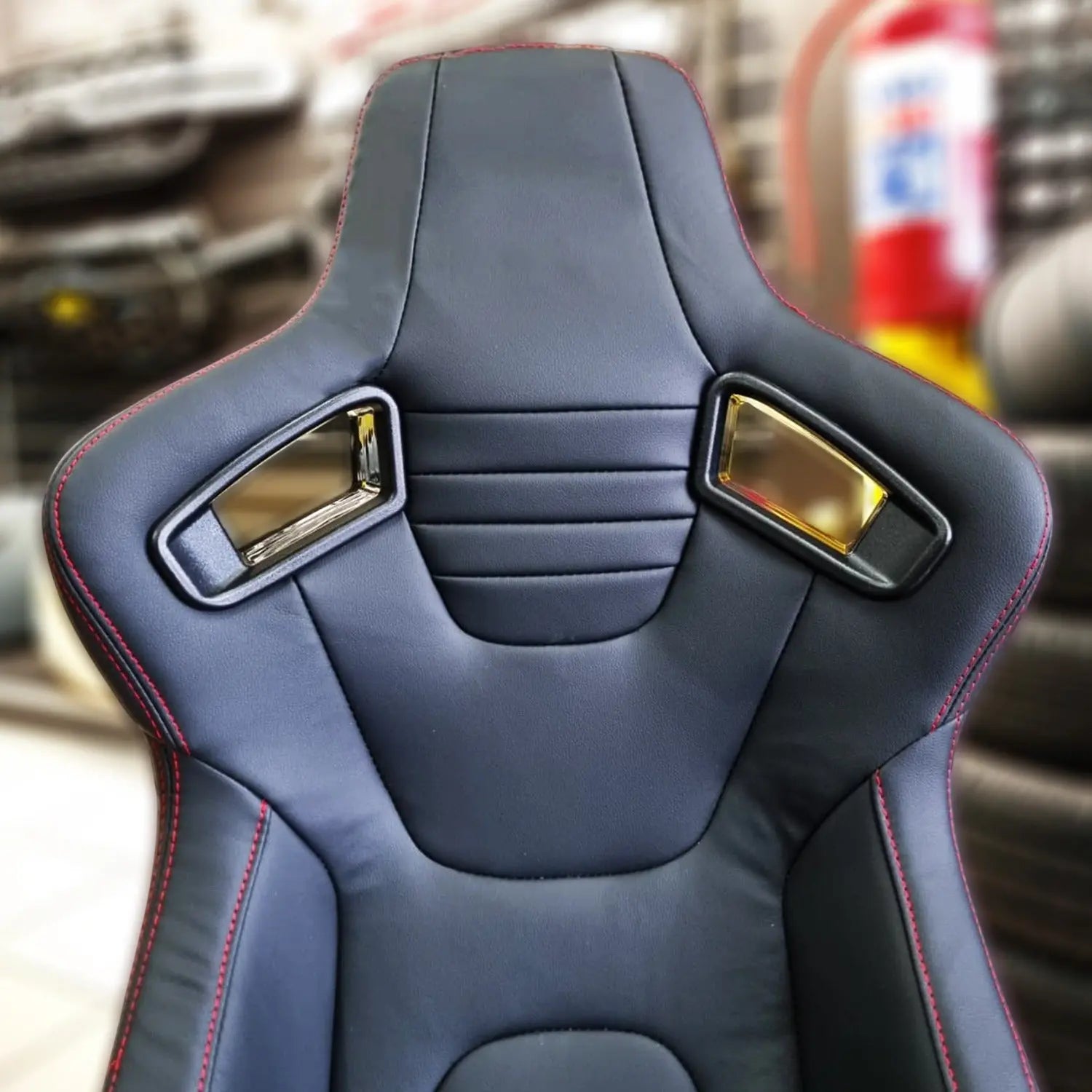 Reclinable Hybrid Wingback Racing Seats PVC (Pair)