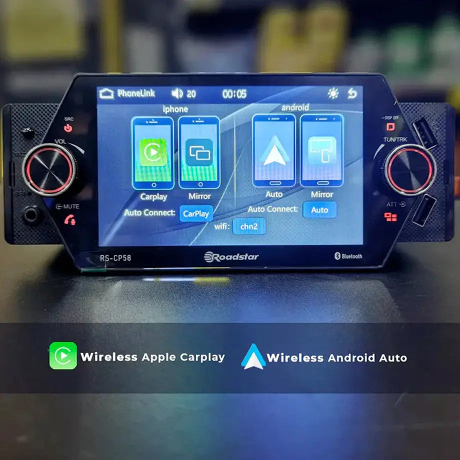 Roadstar 5.25 Inch Single Din Media Player +FREE Number Plate Camera