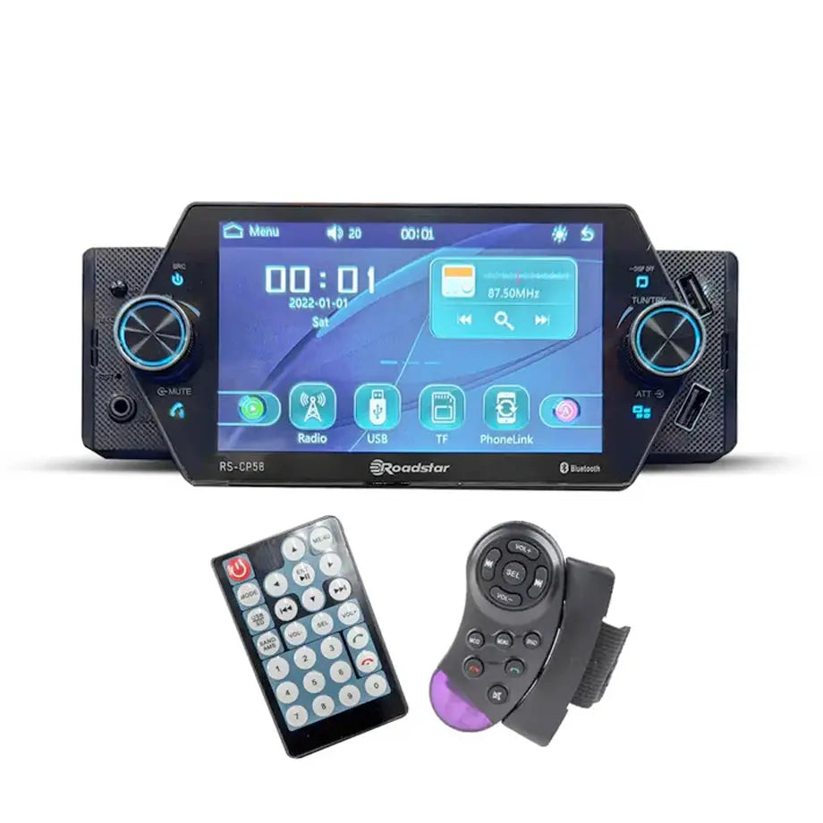 Roadstar 5.25 Inch Single Din Media Player +FREE Number Plate Camera