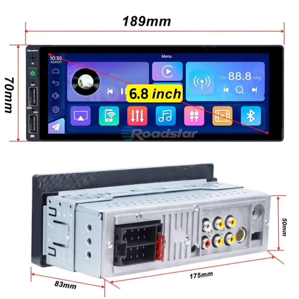 Roadstar 6.8" Single Din Android / MP5 Player