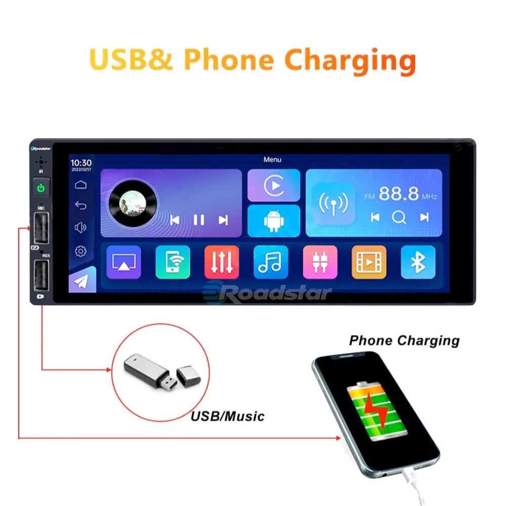 Roadstar 6.8" Single Din Android / MP5 Player
