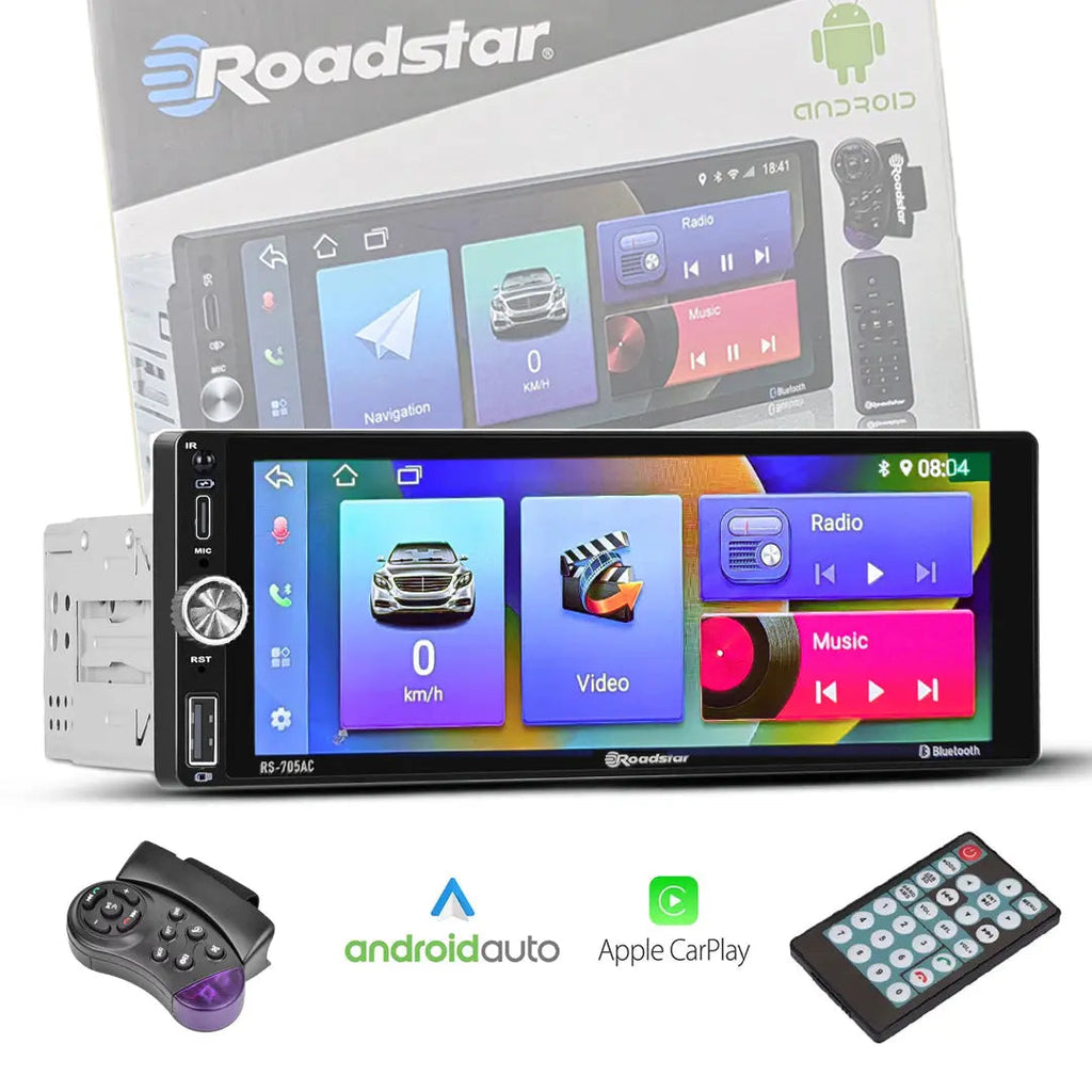 Roadstar 6.8" Single Din Android / MP5 Player With Android Auto & Apple Car Play