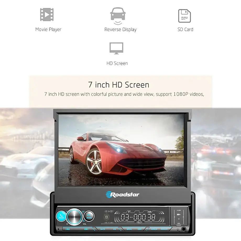 Roadstar 7 Inch Multimedia Manual In-Dash System