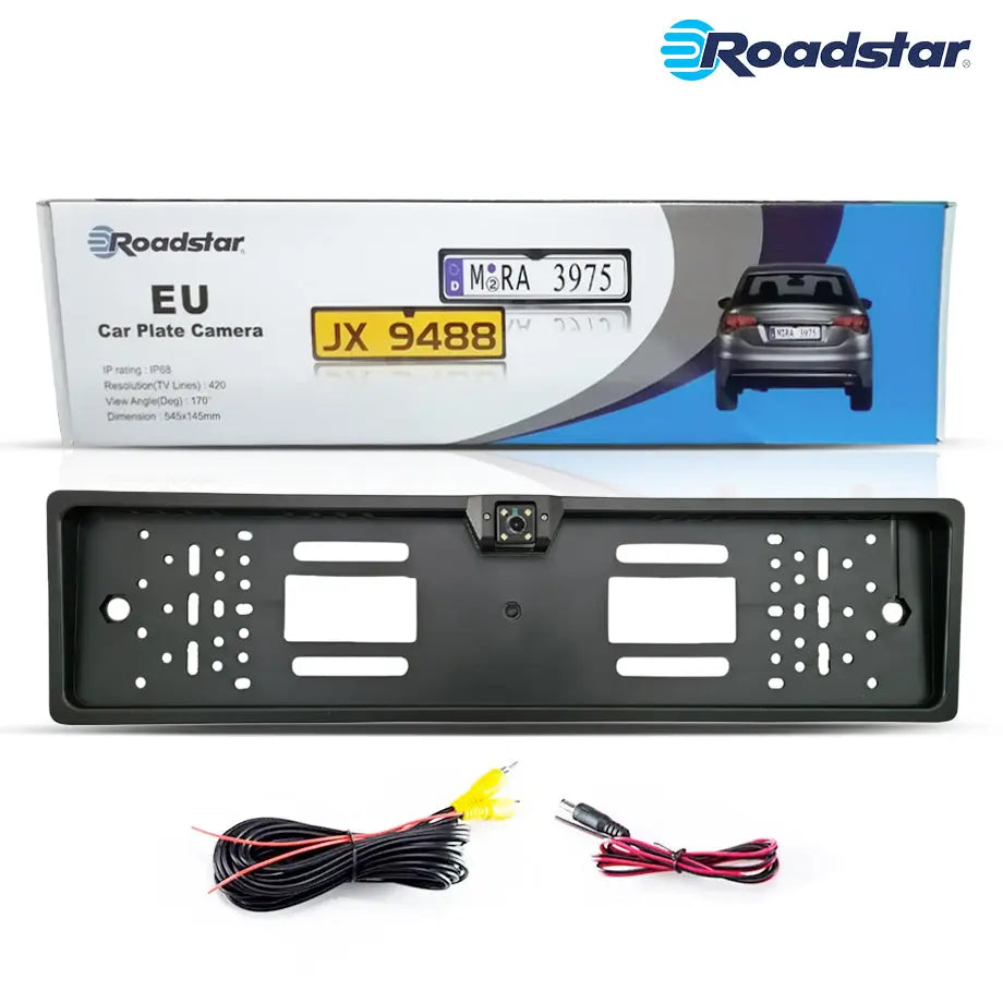 Roadstar Universal Front / Rear Number Plate Holder With Built-In LED Camera