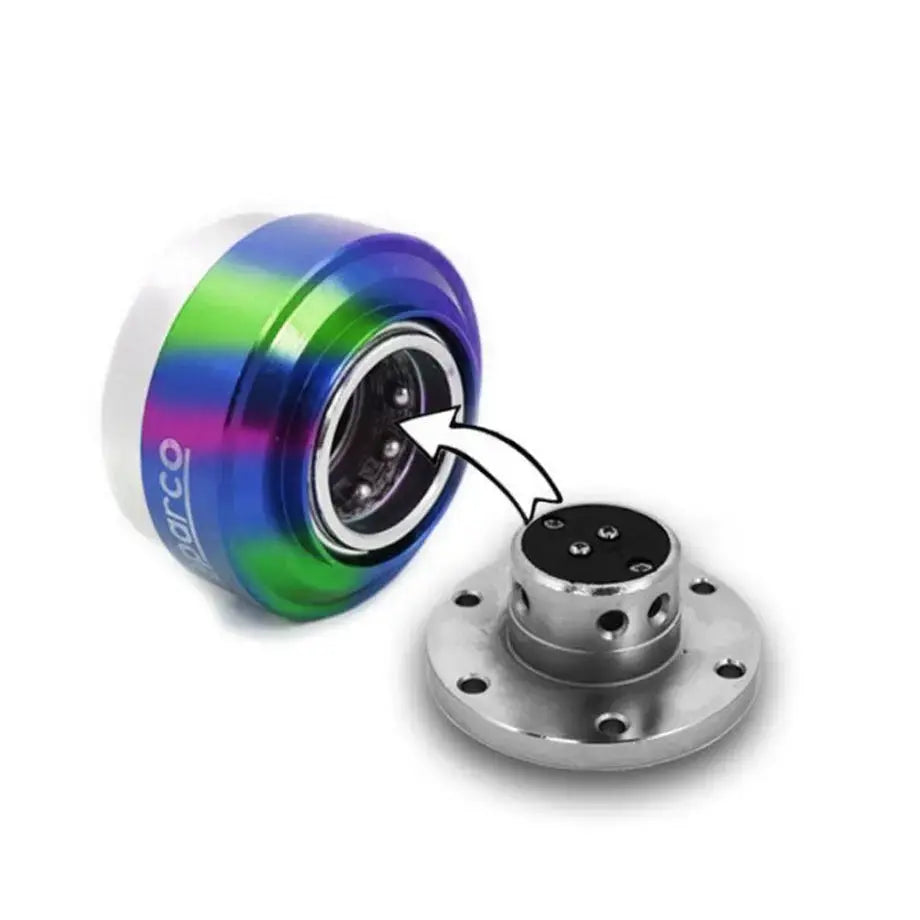 Sparco Quick Release Steering Wheel Hub Kit (Neo Chrome)
