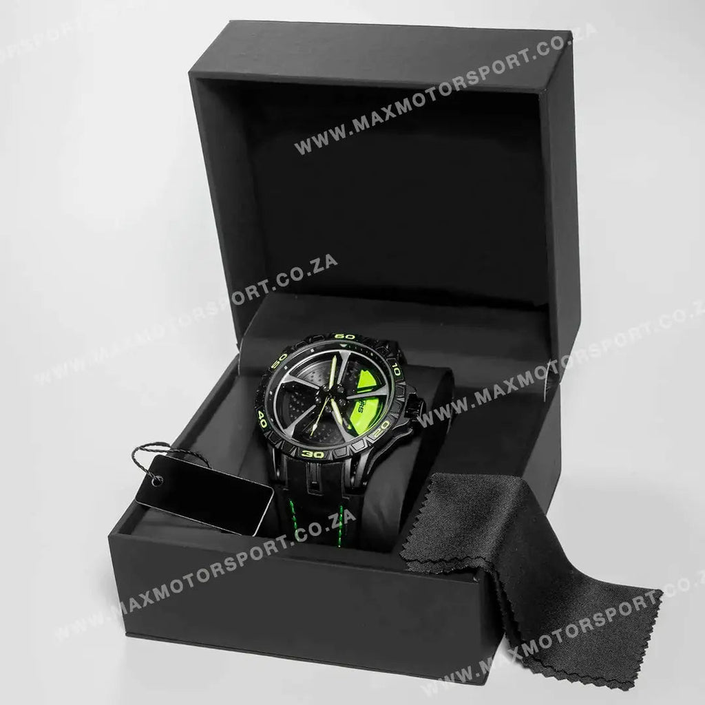 Sports Car Rim Wheel Watch - Audi RS7 Spinning Face