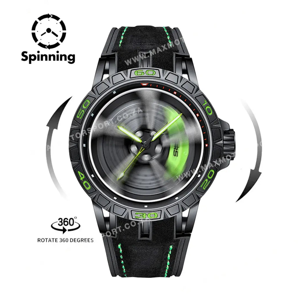Sports Car Rim Wheel Watch - Audi RS7 Spinning Face