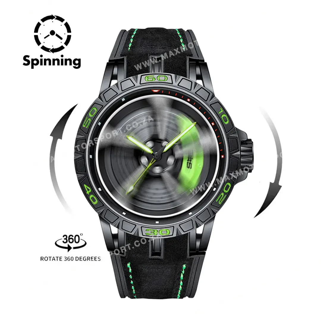 Sports Car Rim Wheel Watch - Audi RS7 Spinning Face