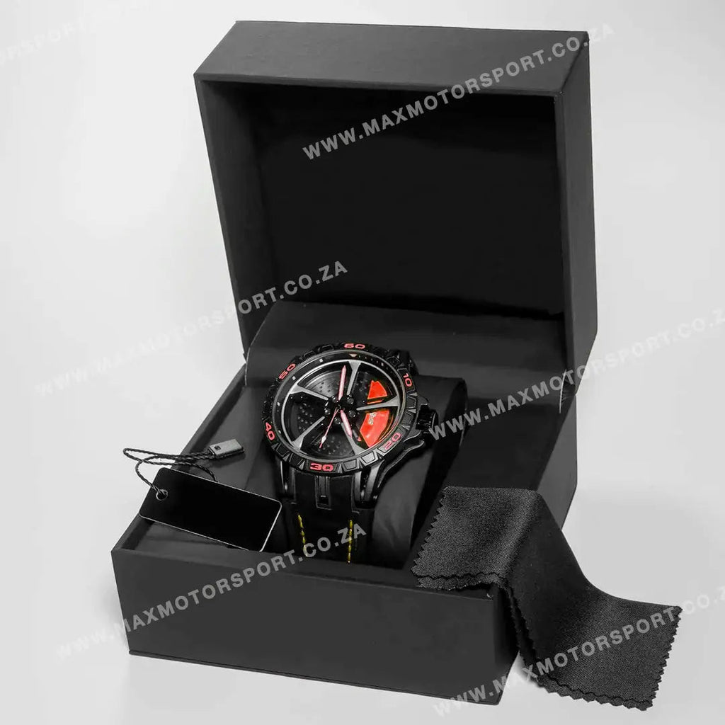 Sports Car Rim Wheel Watch - Audi RS7 Spinning Face