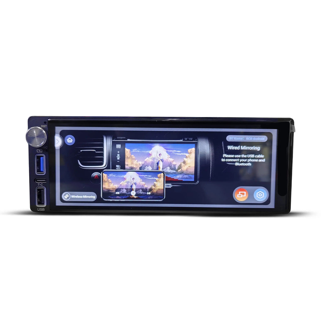 Star Sound SS-AN-6960BTAC 6.8" Single Din Android Media Player With Apple Car Play & Android Auto