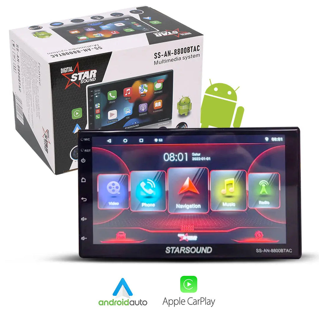 Star Sound SS-AN-8800BTAC 7 Inch Android Multi-Media System With Android Auto & Apple Car Play
