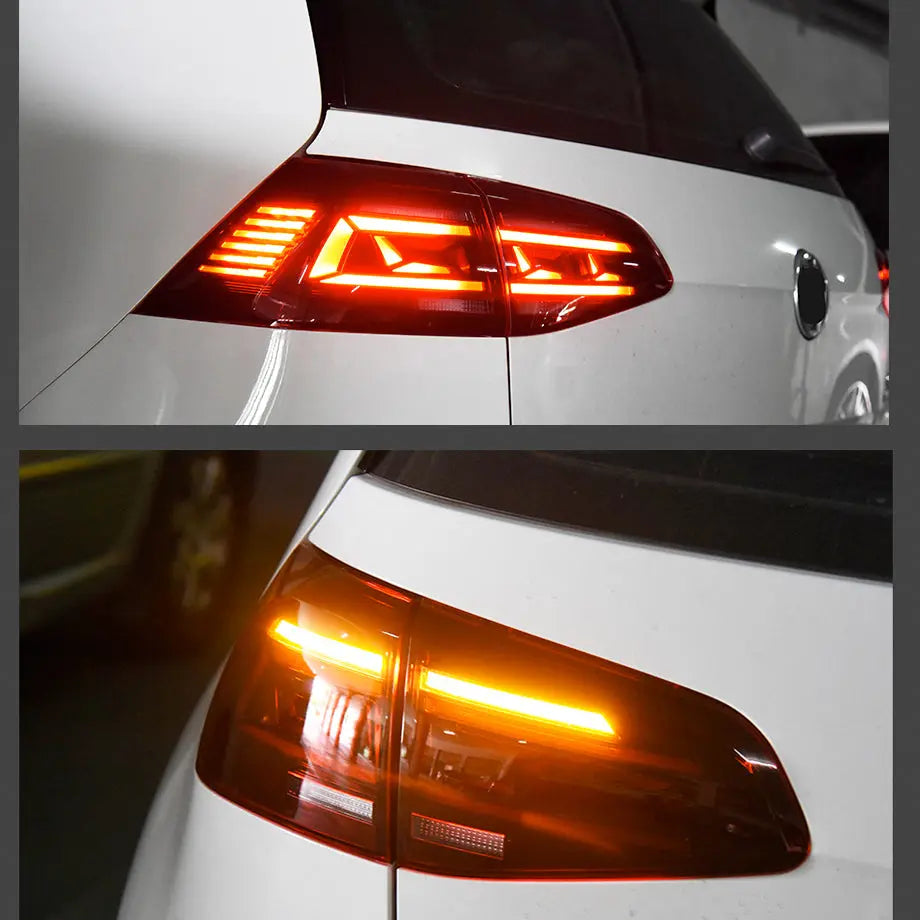 Suitable To Fit - VW Golf 7 / 7.5 IQ Style Smoked Red LED Sequential Taillights