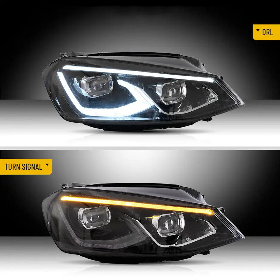 Suitable To Fit - VW Golf 7 LED Projector Headlight - Golf 8 Style
