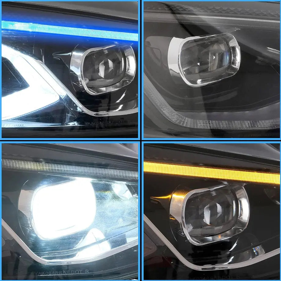 Suitable To Fit - VW Golf 7 LED Projector Headlight - Golf 8 Style