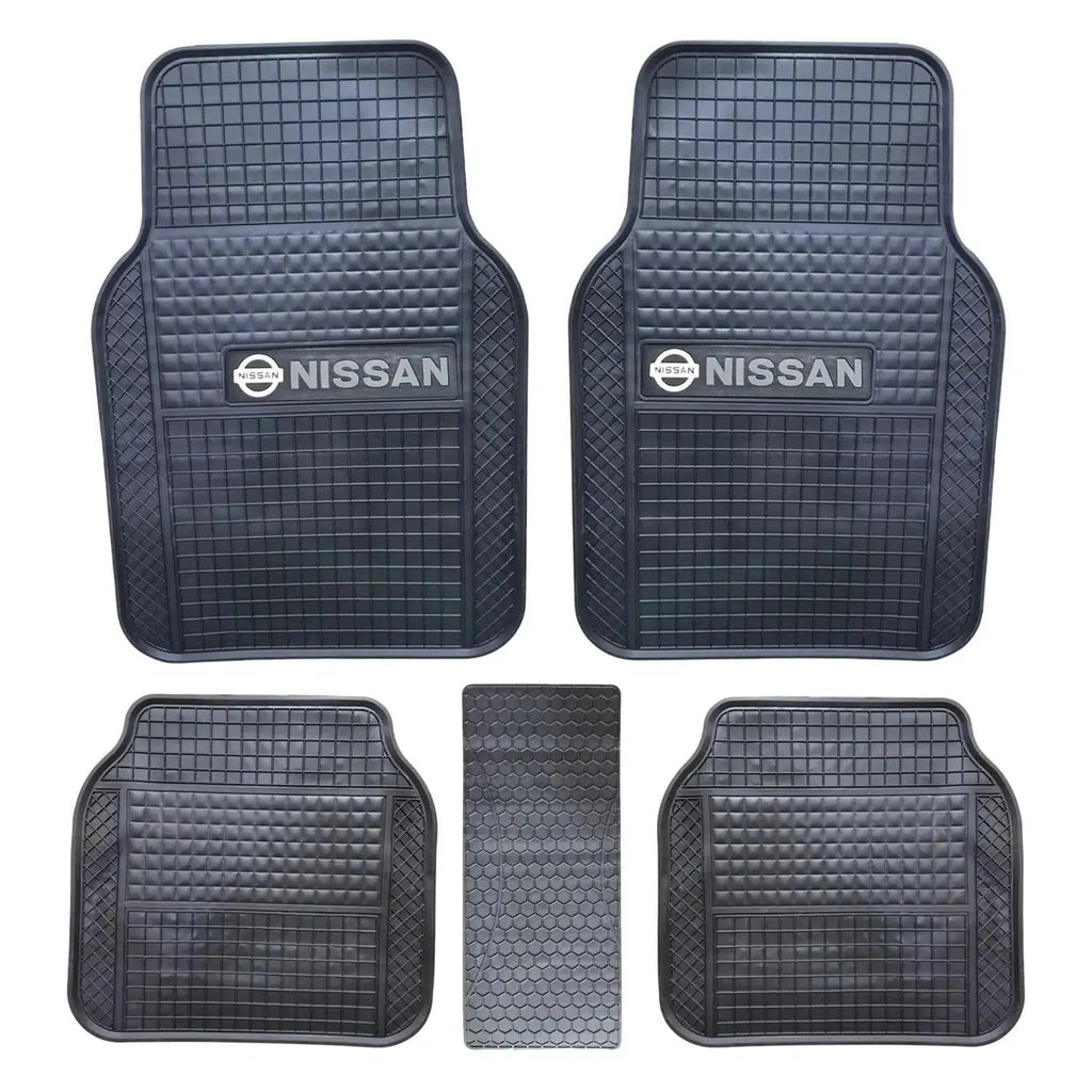 Suitable To Fit - Nissan 5-Piece Rubber Car Mats (Grey)